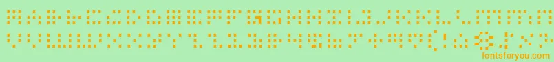 Fonte Iconl – fontes laranjas em um fundo verde