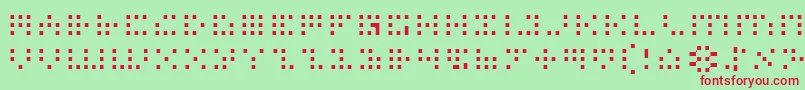 Fonte Iconl – fontes vermelhas em um fundo verde