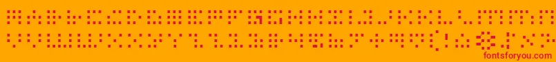 Iconl Font – Red Fonts on Orange Background