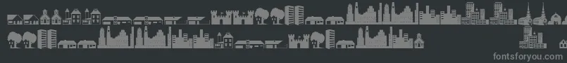 Little City 2000 Font – Gray Fonts on Black Background