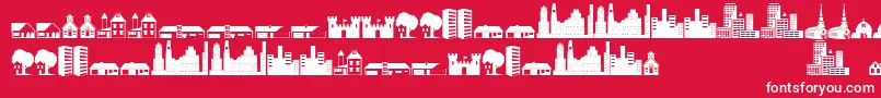 fuente Little City 2000 – Fuentes Blancas Sobre Fondo Rojo