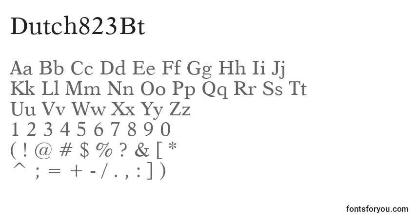 Dutch823Btフォント–アルファベット、数字、特殊文字