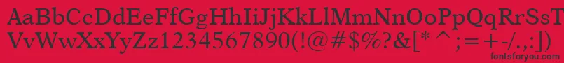 Dutch823Bt Font – Black Fonts on Red Background