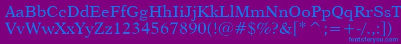 Dutch823Bt Font – Blue Fonts on Purple Background