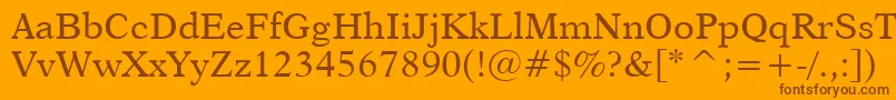 Dutch823Bt Font – Brown Fonts on Orange Background