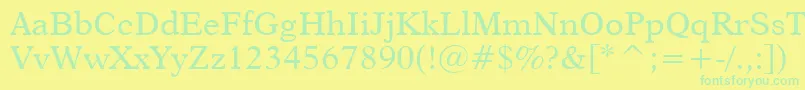 Dutch823Bt Font – Green Fonts on Yellow Background