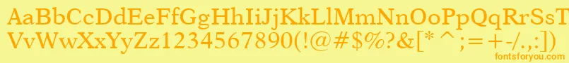 Dutch823Bt Font – Orange Fonts on Yellow Background