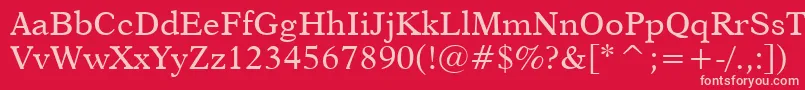 Dutch823Bt Font – Pink Fonts on Red Background