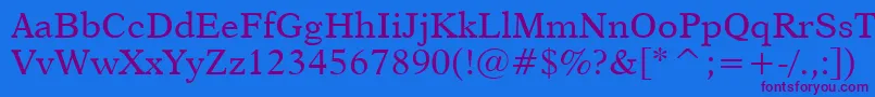 Dutch823Bt Font – Purple Fonts on Blue Background