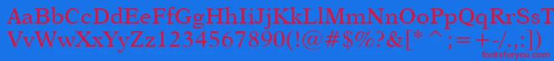 Dutch823Bt Font – Red Fonts on Blue Background