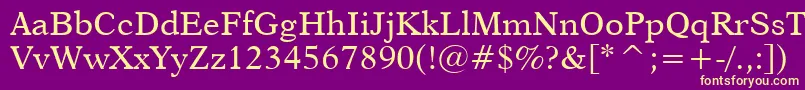 Dutch823Bt Font – Yellow Fonts on Purple Background