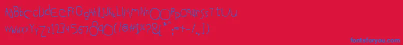 TwoTurtleDoves Font – Blue Fonts on Red Background