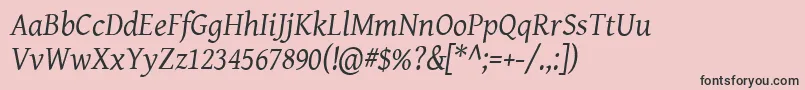 Geni102 Font – Black Fonts on Pink Background