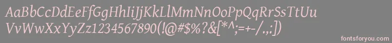 Geni102 Font – Pink Fonts on Gray Background