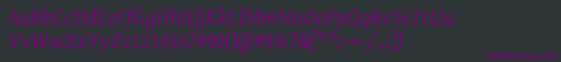 Geni102 Font – Purple Fonts on Black Background