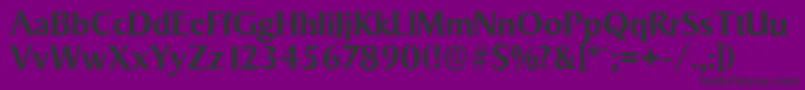 フォントSigvarserialBold – 紫の背景に黒い文字