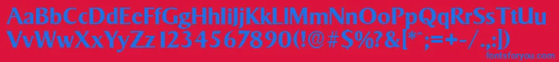 SigvarserialBold Font – Blue Fonts on Red Background