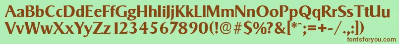 SigvarserialBold Font – Brown Fonts on Green Background