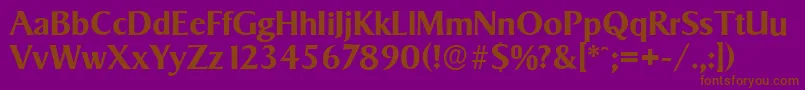 SigvarserialBold Font – Brown Fonts on Purple Background