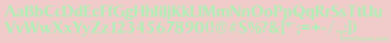 SigvarserialBold Font – Green Fonts on Pink Background