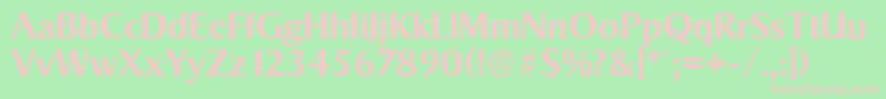 SigvarserialBold Font – Pink Fonts on Green Background