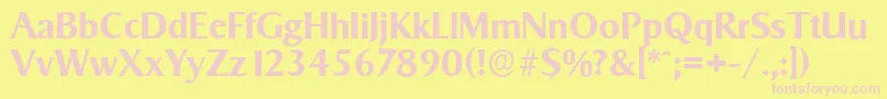 SigvarserialBold Font – Pink Fonts on Yellow Background