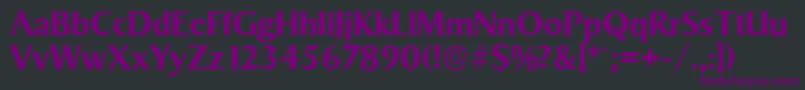 Шрифт SigvarserialBold – фиолетовые шрифты на чёрном фоне