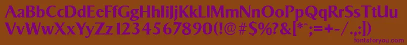 SigvarserialBold Font – Purple Fonts on Brown Background