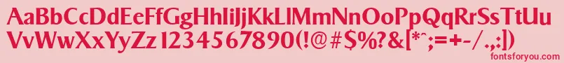 SigvarserialBold Font – Red Fonts on Pink Background