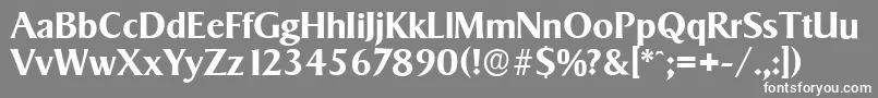 フォントSigvarserialBold – 灰色の背景に白い文字