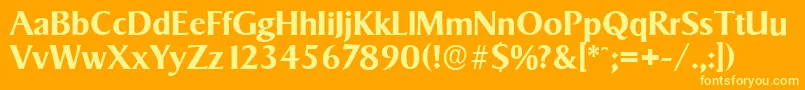 SigvarserialBold Font – Yellow Fonts on Orange Background