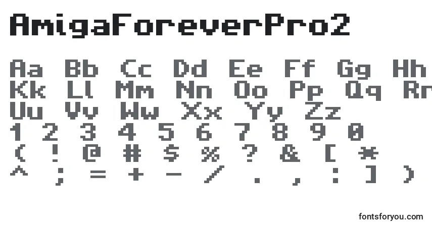Czcionka AmigaForeverPro2 – alfabet, cyfry, specjalne znaki