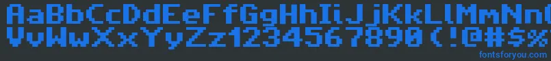 AmigaForeverPro2 Font – Blue Fonts on Black Background