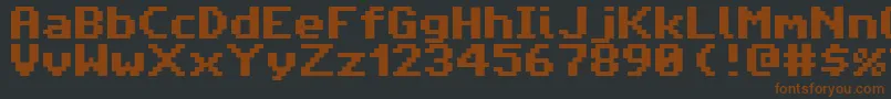 AmigaForeverPro2 Font – Brown Fonts on Black Background