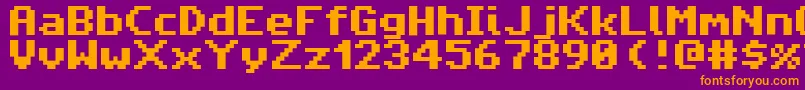 AmigaForeverPro2 Font – Orange Fonts on Purple Background