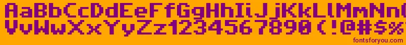 AmigaForeverPro2 Font – Purple Fonts on Orange Background