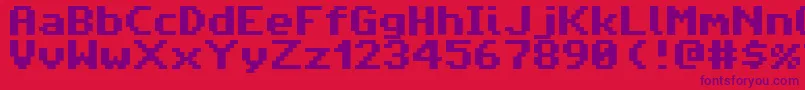 AmigaForeverPro2 Font – Purple Fonts on Red Background