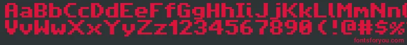 AmigaForeverPro2 Font – Red Fonts on Black Background