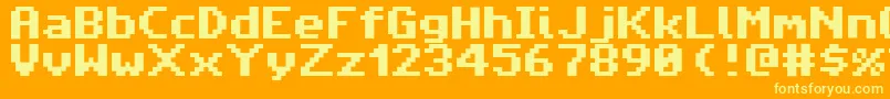 AmigaForeverPro2 Font – Yellow Fonts on Orange Background