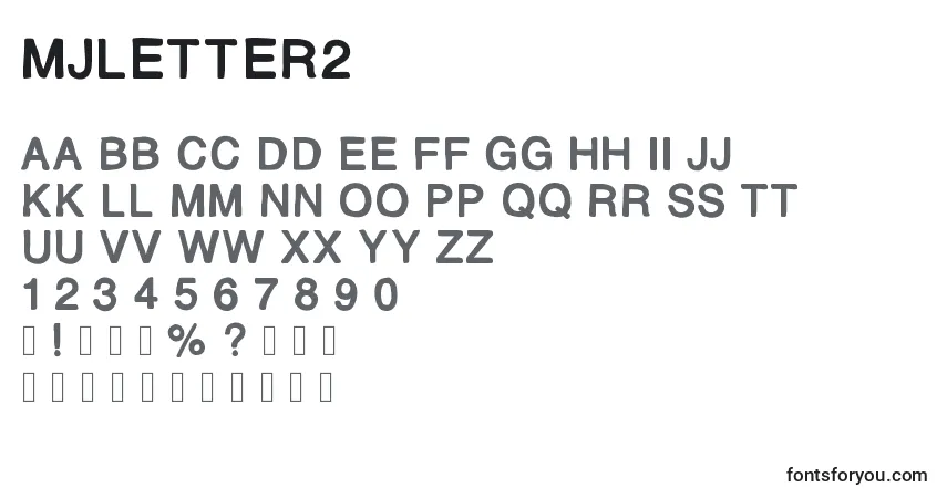 Schriftart Mjletter2 – Alphabet, Zahlen, spezielle Symbole