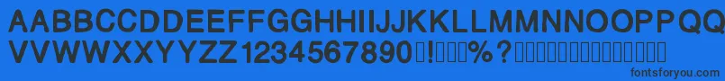 Mjletter2 Font – Black Fonts on Blue Background