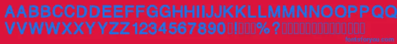 Mjletter2 Font – Blue Fonts on Red Background