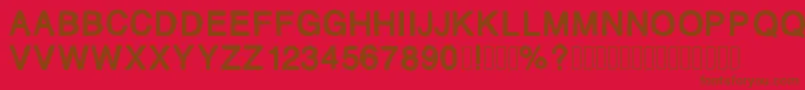 Mjletter2 Font – Brown Fonts on Red Background
