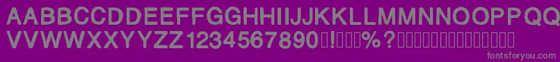 Mjletter2-Schriftart – Graue Schriften auf violettem Hintergrund