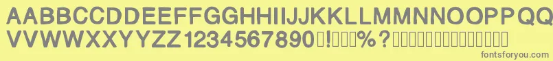 Mjletter2 Font – Gray Fonts on Yellow Background