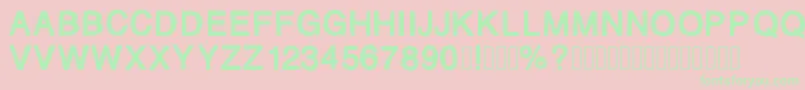 Mjletter2 Font – Green Fonts on Pink Background