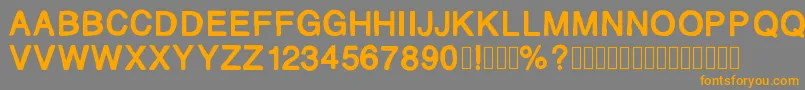 Mjletter2-Schriftart – Orangefarbene Schriften auf grauem Hintergrund