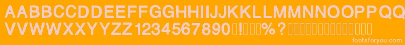 Mjletter2 Font – Pink Fonts on Orange Background