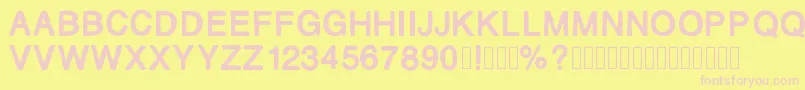 Mjletter2 Font – Pink Fonts on Yellow Background