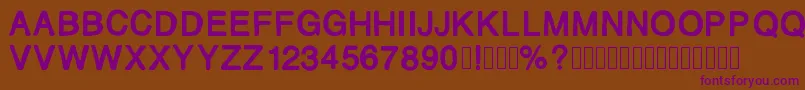 Mjletter2 Font – Purple Fonts on Brown Background